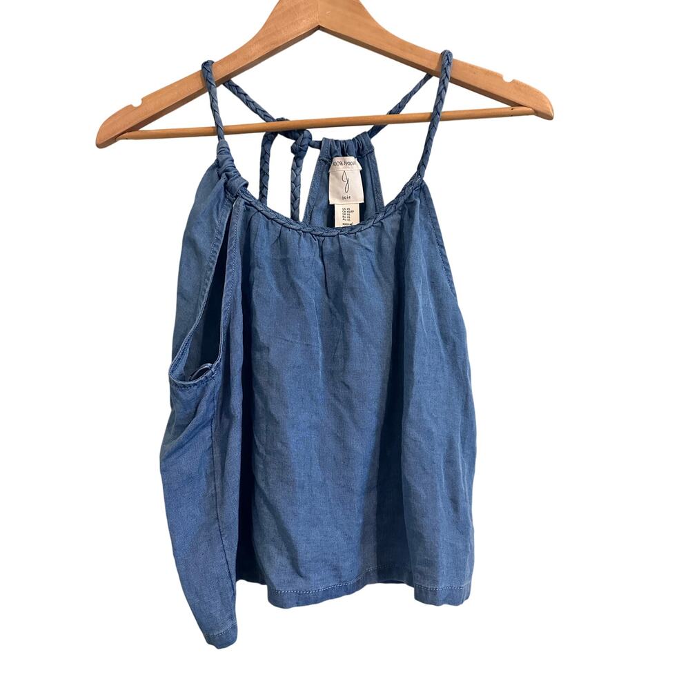 Joie NWT Lyocell Braided Tie Bac Chambray Top Size XS